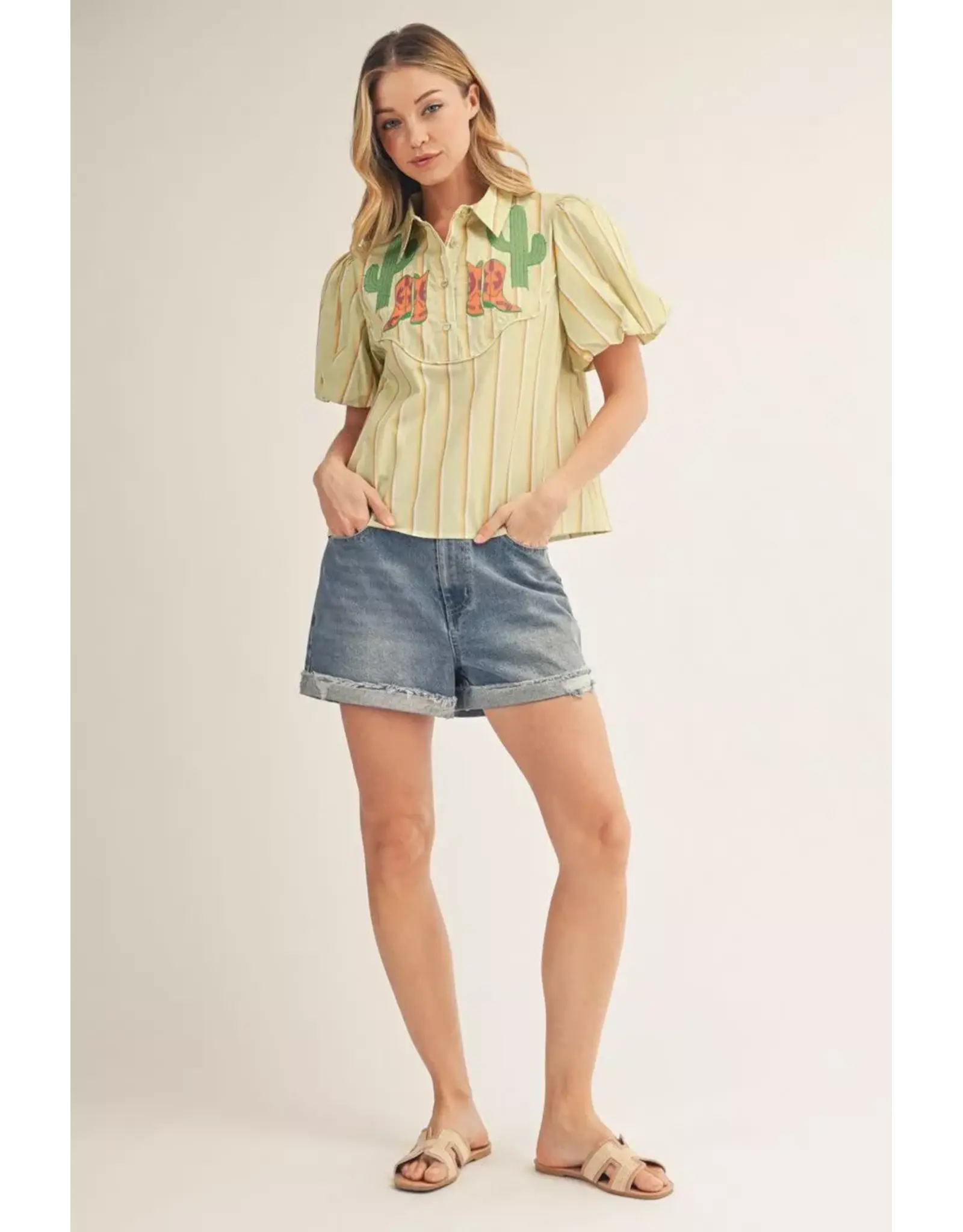 Wynona Western Embroidery Top