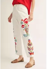 Blanca Embroidered White Jeans