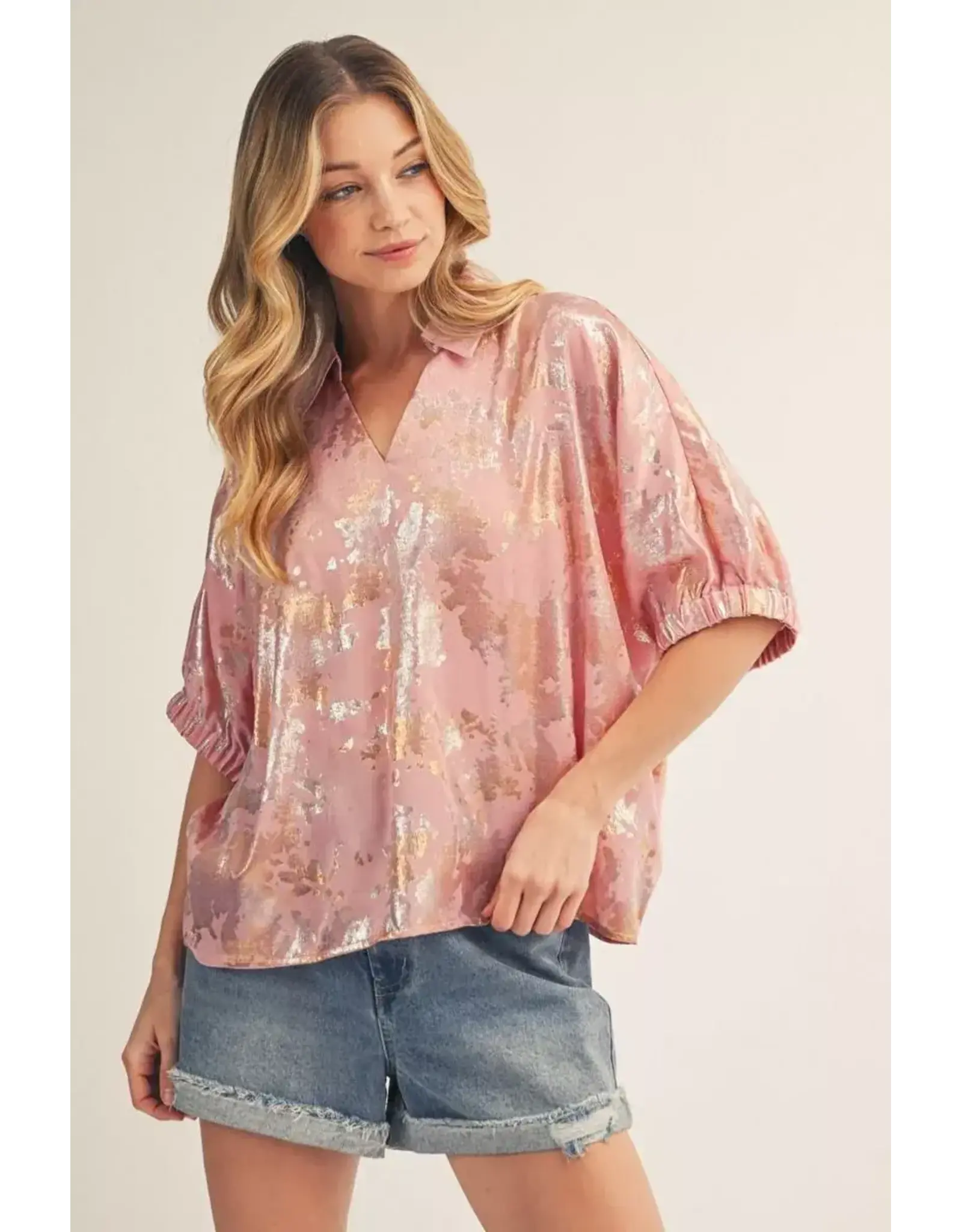 AHmazing Metallic Top