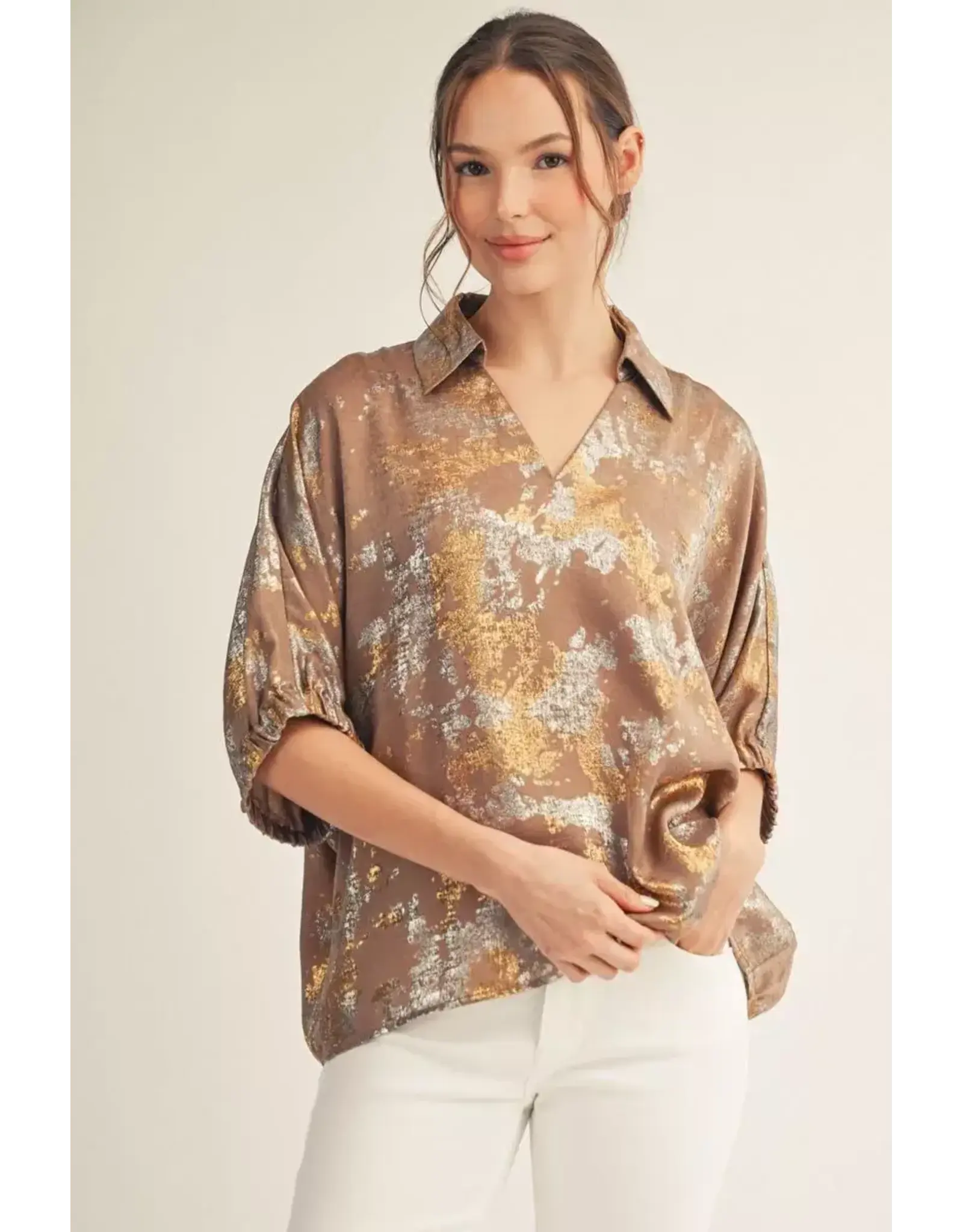 AHmazing Metallic Top