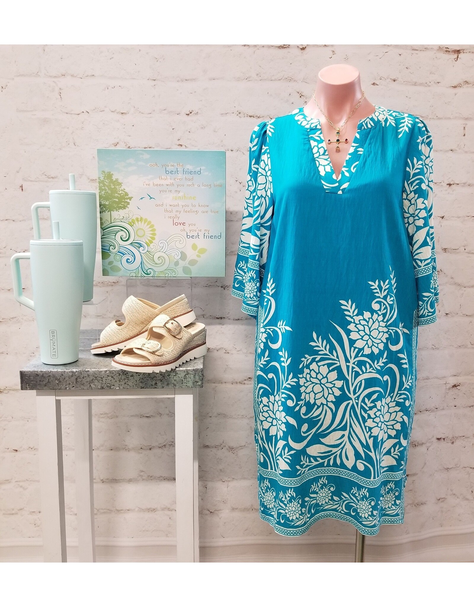 Tennie Tropical Turquoise Dress