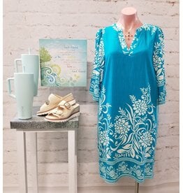 Tennie Tropical Turquoise Dress