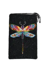 Colorful Dragonfly Beaded Bag