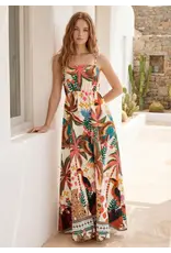 Telma Spaghetti Strap Printed Cotton Dress