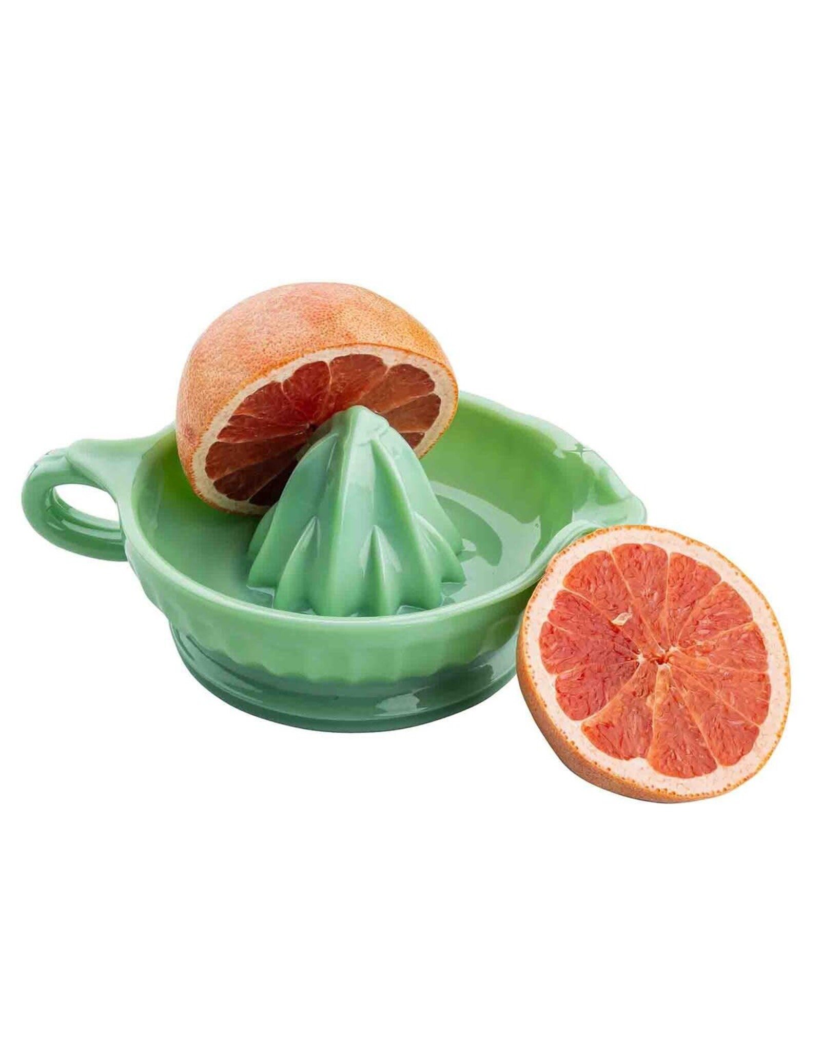 TableCraft Jadeite Glass Collection Juicer With Handle