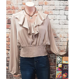 Blossom Ruched Waist Back Tie Top