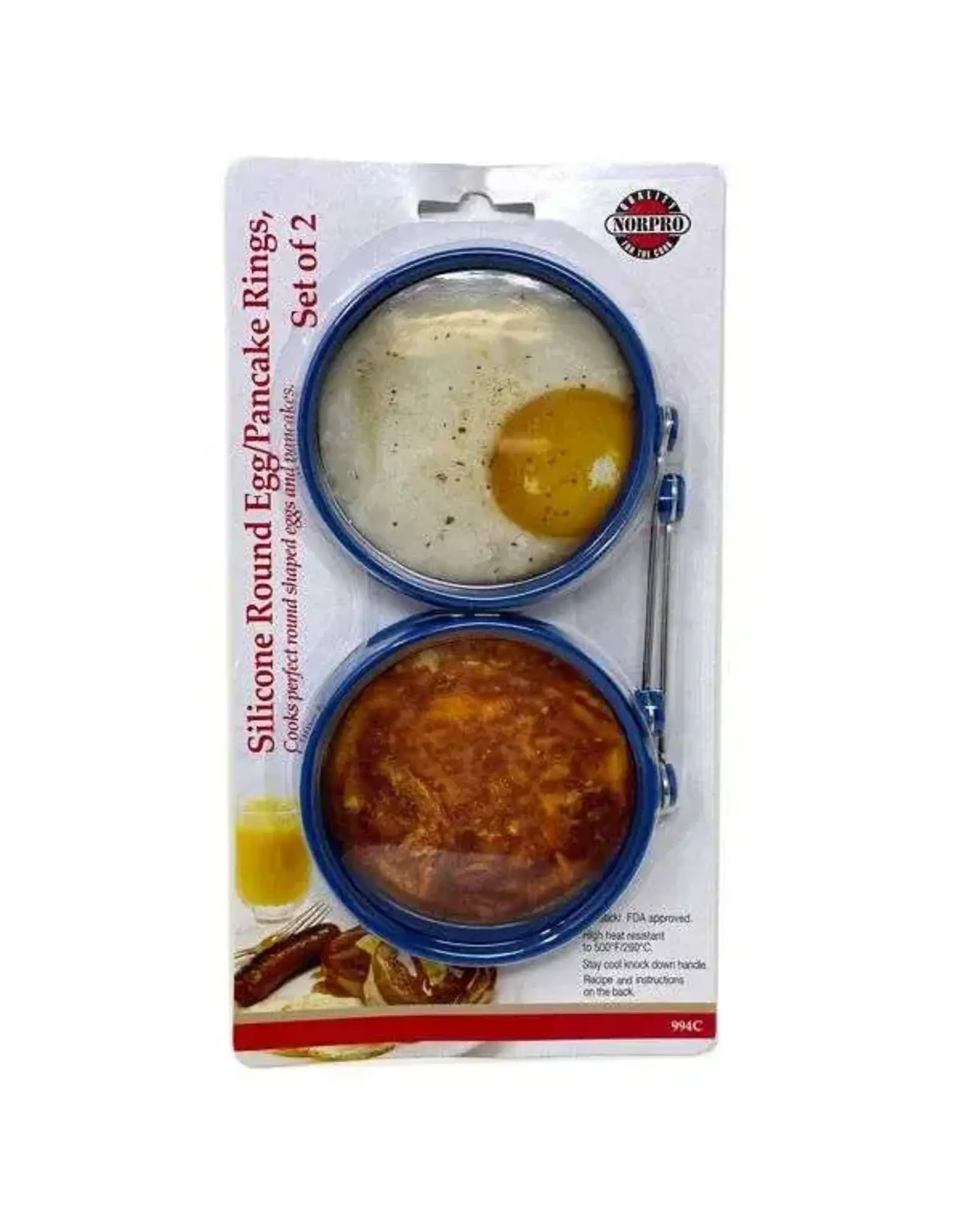 Silicone Round Pancake/Egg Rings, 2 Pieces