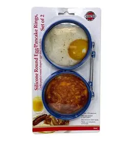 Silicone Round Pancake/Egg Rings, 2 Pieces