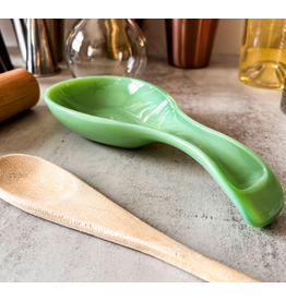TableCraft Jadeite Glass Collection Spoon Rest