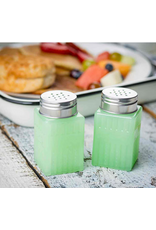 TableCraft Jadeite Glass Collection  Shaker With Metal  Top