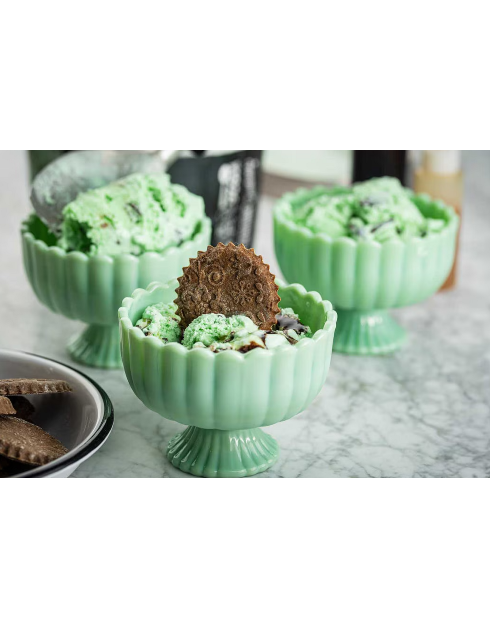 TableCraft Jadeite Glass Collection Sundae Dish