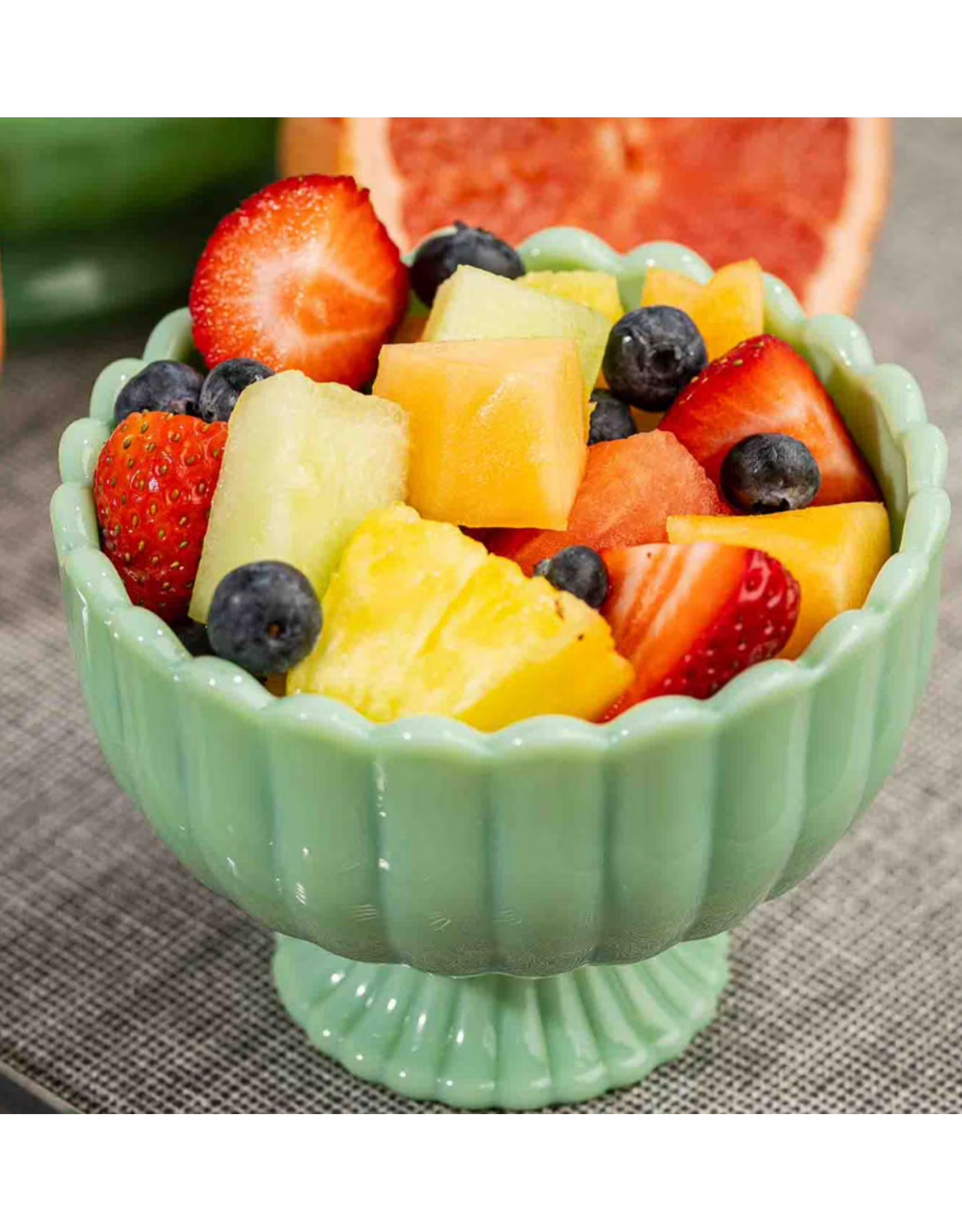 TableCraft Jadeite Glass Collection Sundae Dish