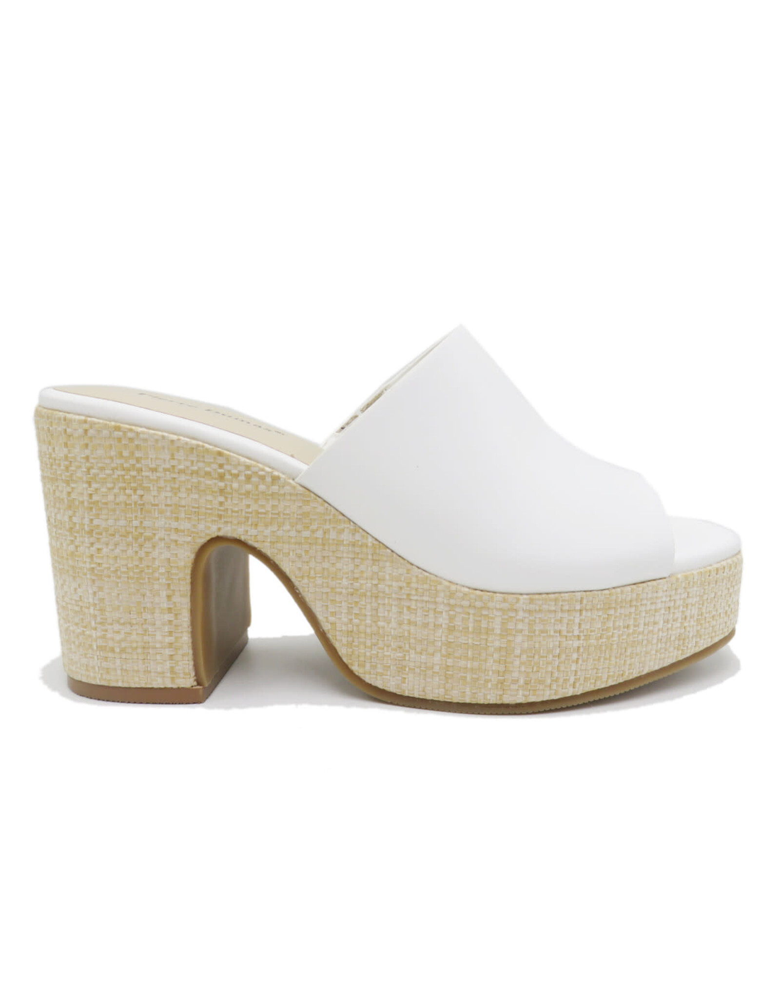 Pierre Dumas Tayla-1 Wedge White Basket Weave Base