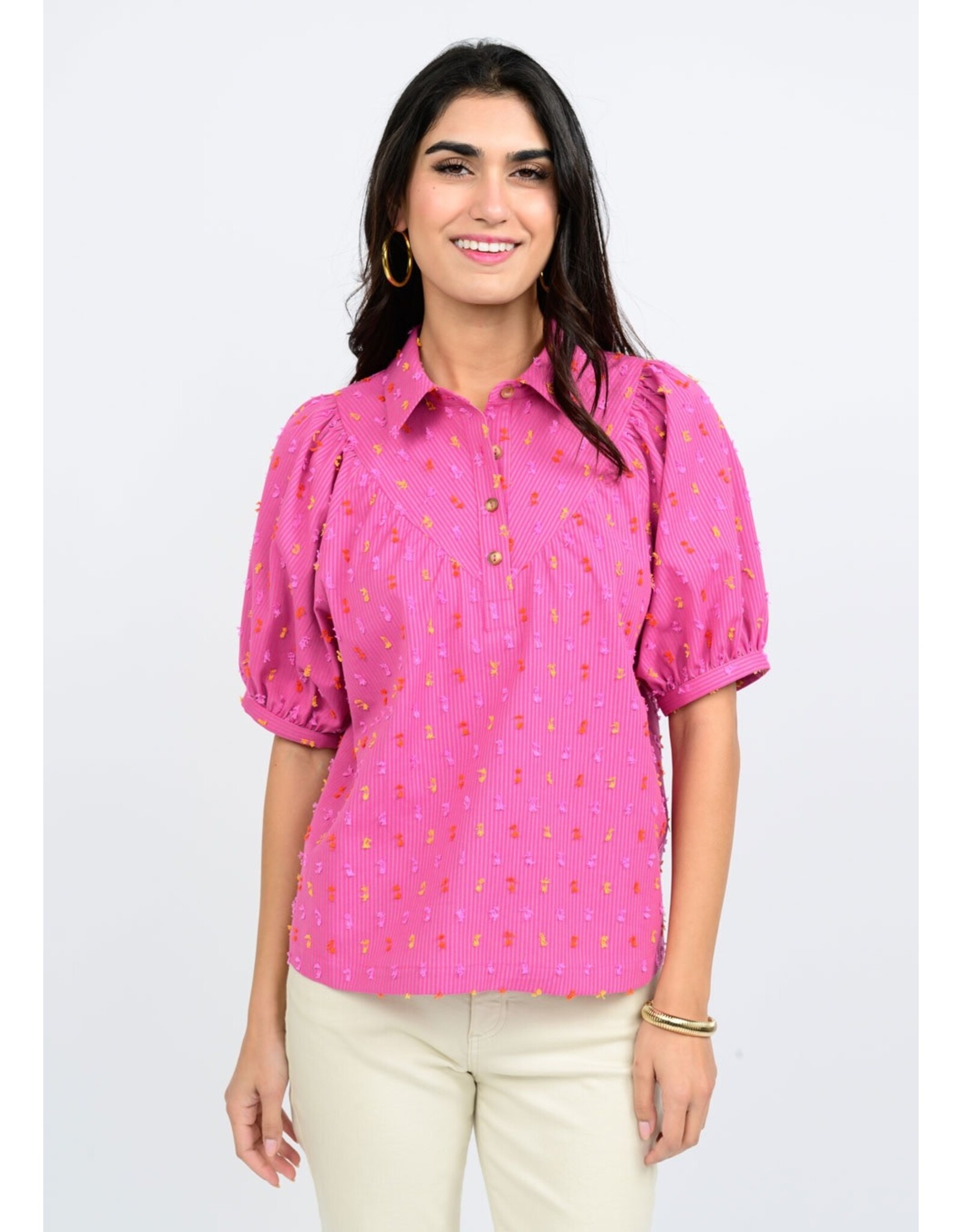 Ivy Jane Ivy Jane Clip Dot Stripe Top