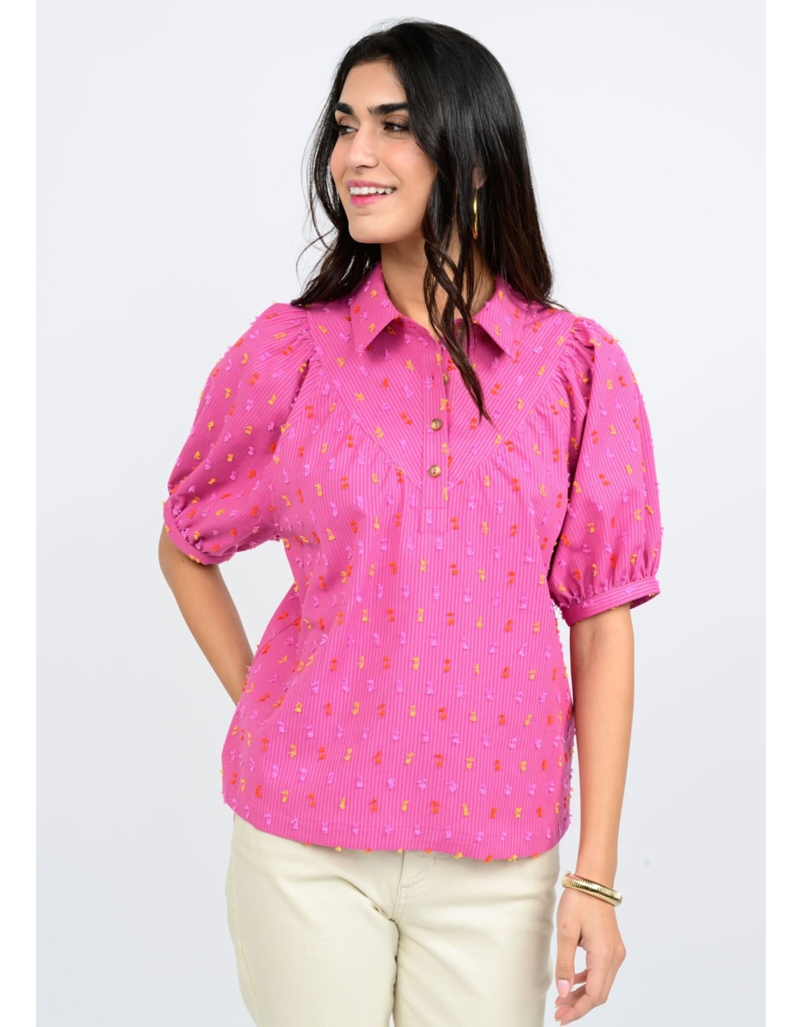 Ivy Jane Ivy Jane Clip Dot Stripe Top
