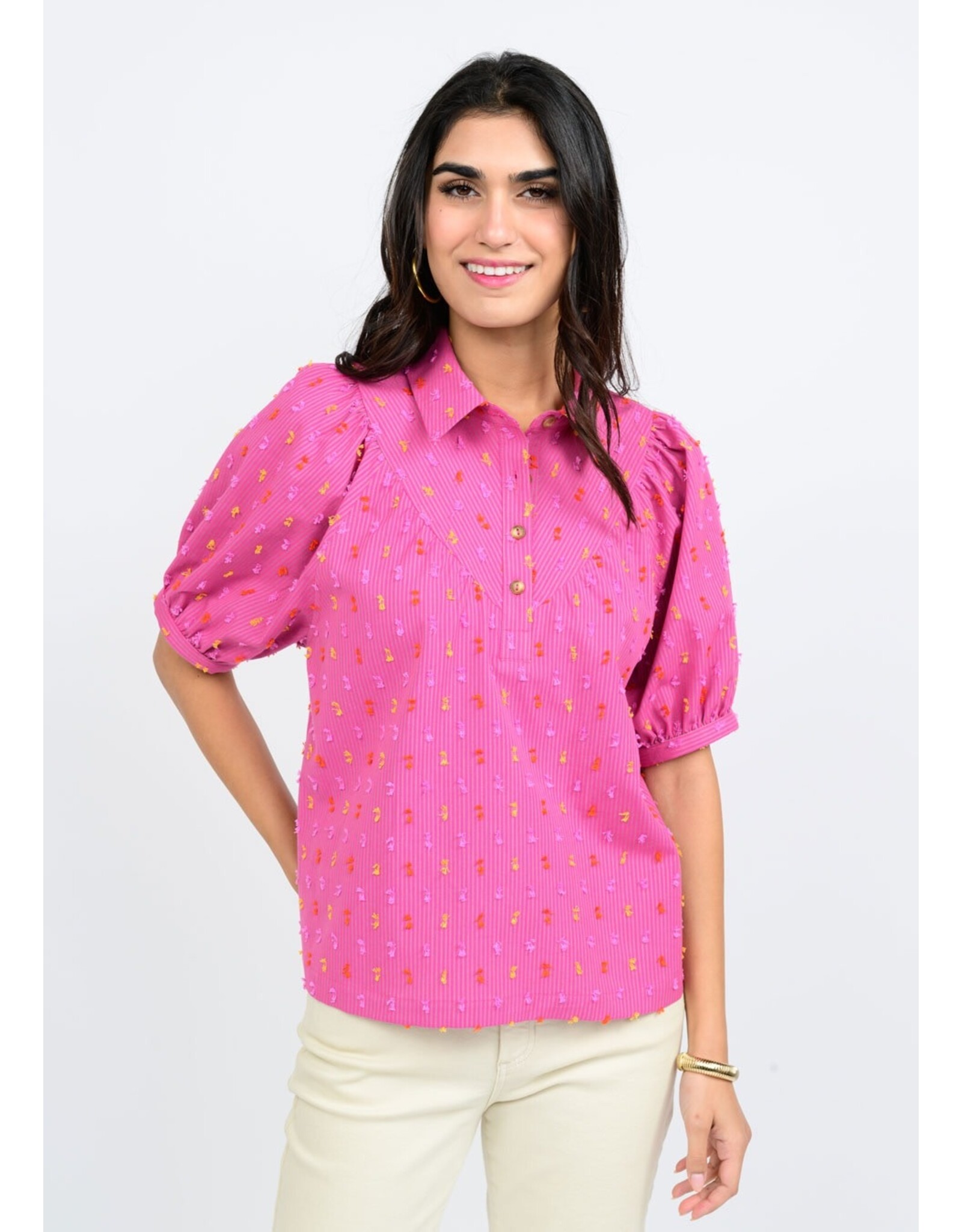 Ivy Jane Ivy Jane Clip Dot Stripe Top