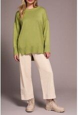 Tribal Tribal Drop Shoulder Crew Neck Tunic Sweater