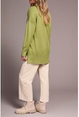 Tribal Tribal Drop Shoulder Crew Neck Tunic Sweater