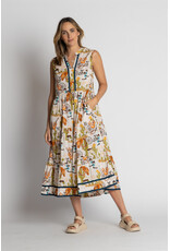 Prairie Sleeveless Midi Dress White