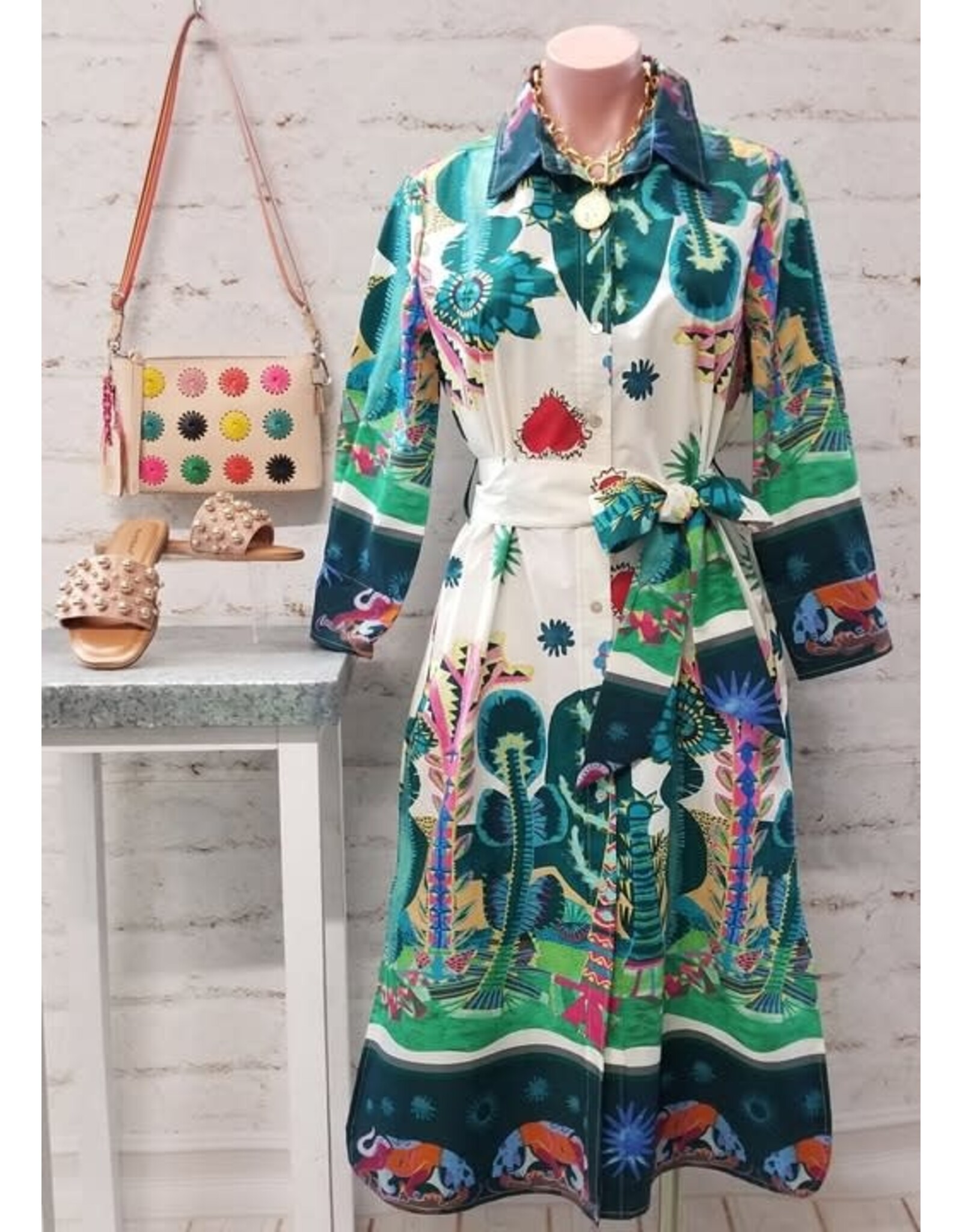 Scottsdale Printed Cotton Shirt Dress