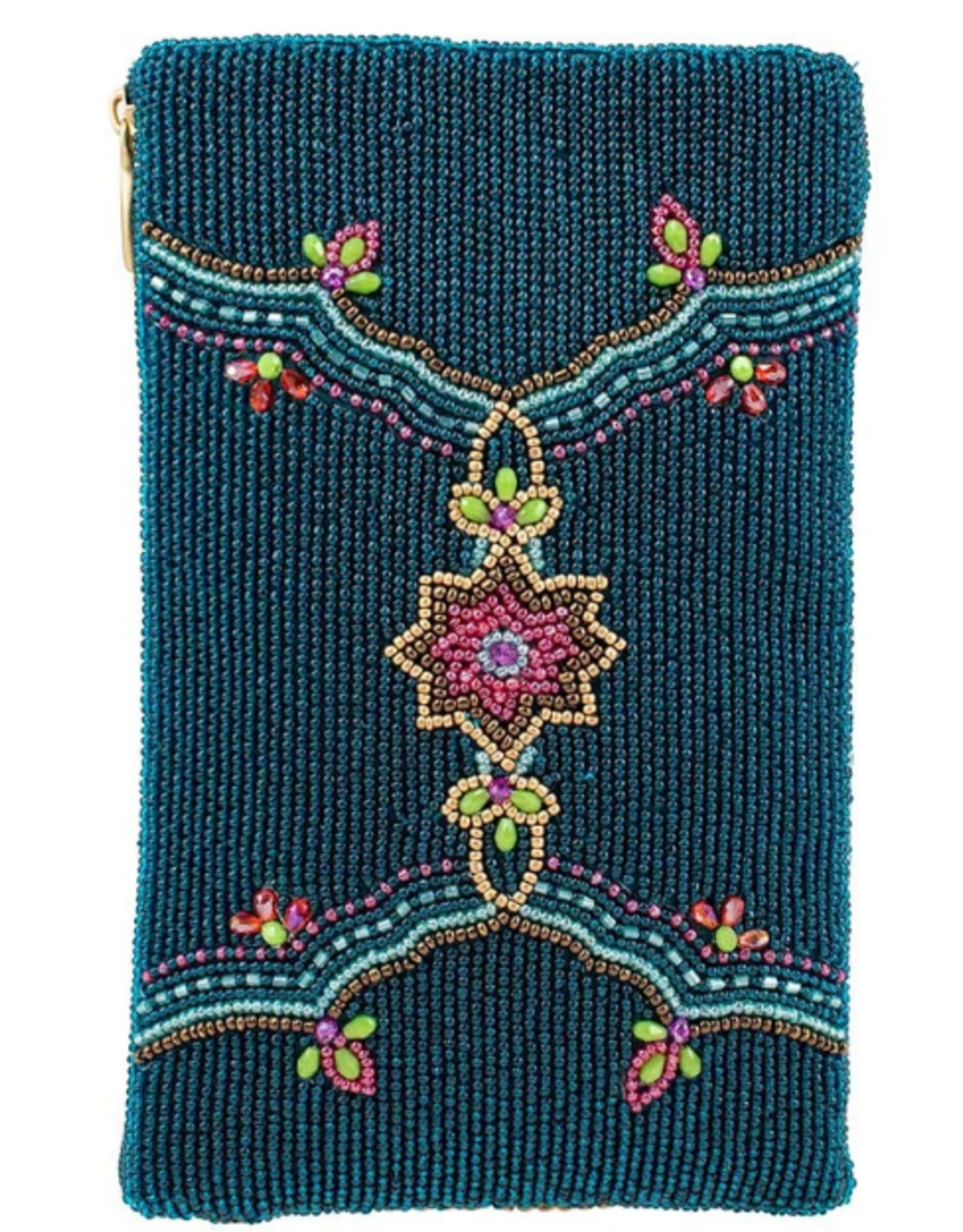 Venice Beaded Mult-Color Mosaic Crossbody Phone Bag