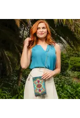 Venice Beaded Mult-Color Mosaic Crossbody Phone Bag