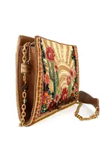 Desert Sunrise Beaded Cactus and Floral Crossbody Handbag