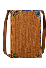 Garden Groove Ivory Guitar with Flowers Beaded Crossbody