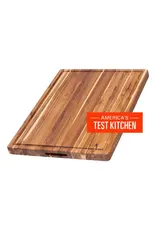 TEAK Traditional Edge Grain Cutting Board 24 X 18 Juice Canal