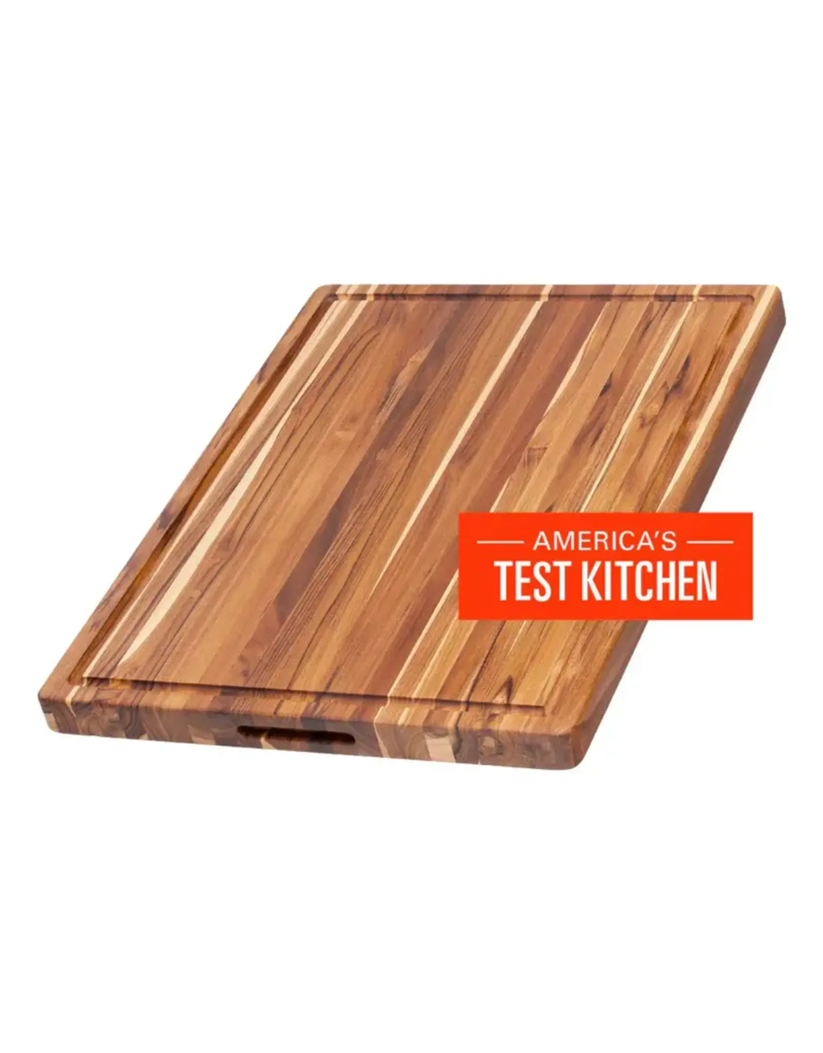 TEAK Traditional Edge Grain Cutting Board 24 X 18 Juice Canal