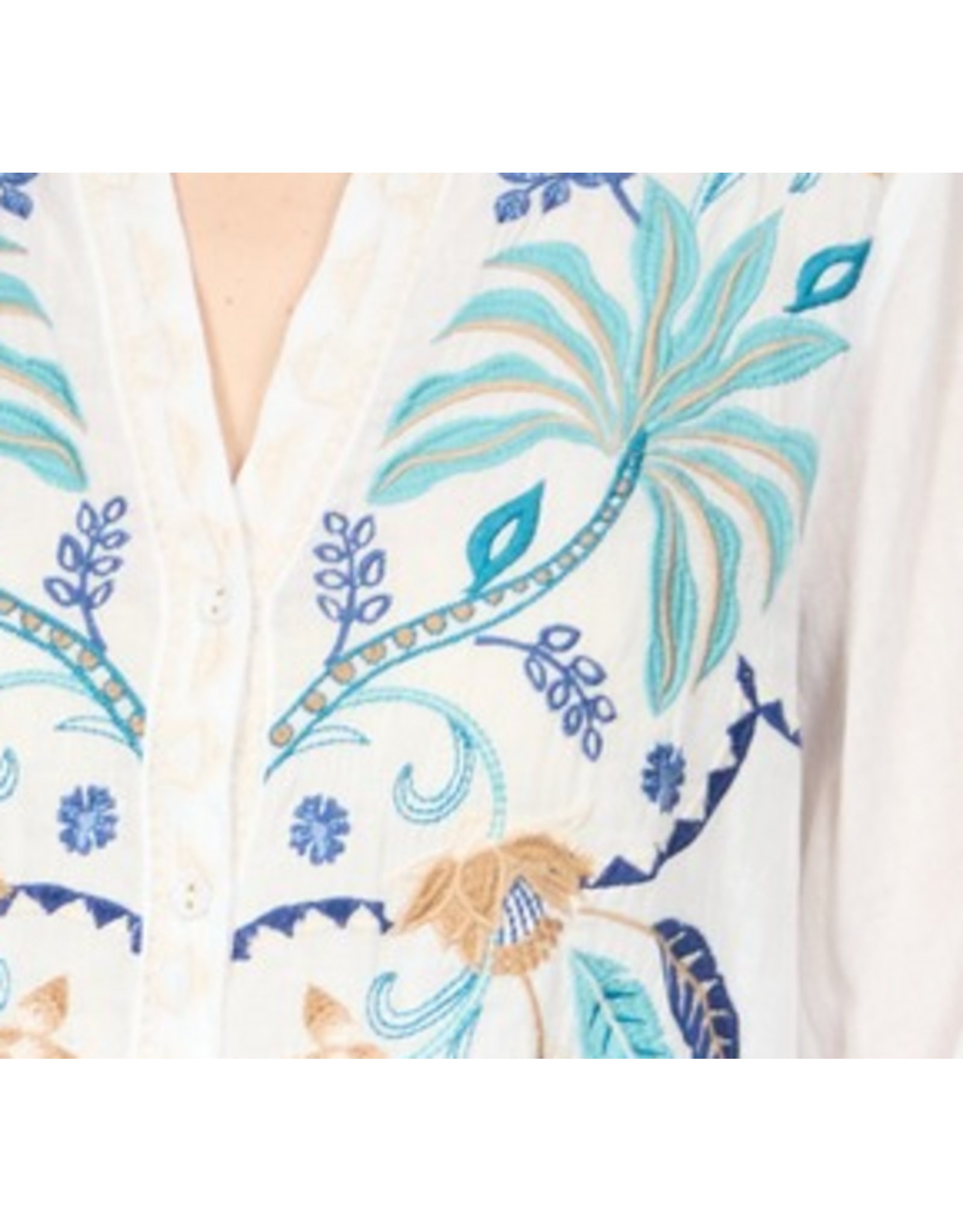 Johnny Was Johnny Was Relaxed Button Down Shirt - Una