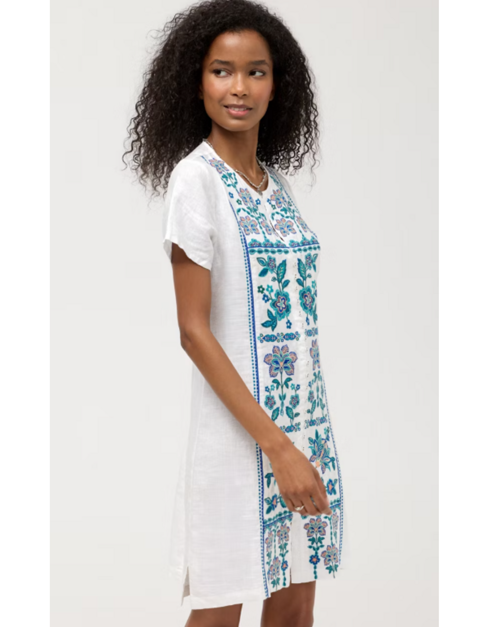 Johnny Was Johnny Was Button Front Linen Dress - Boheme