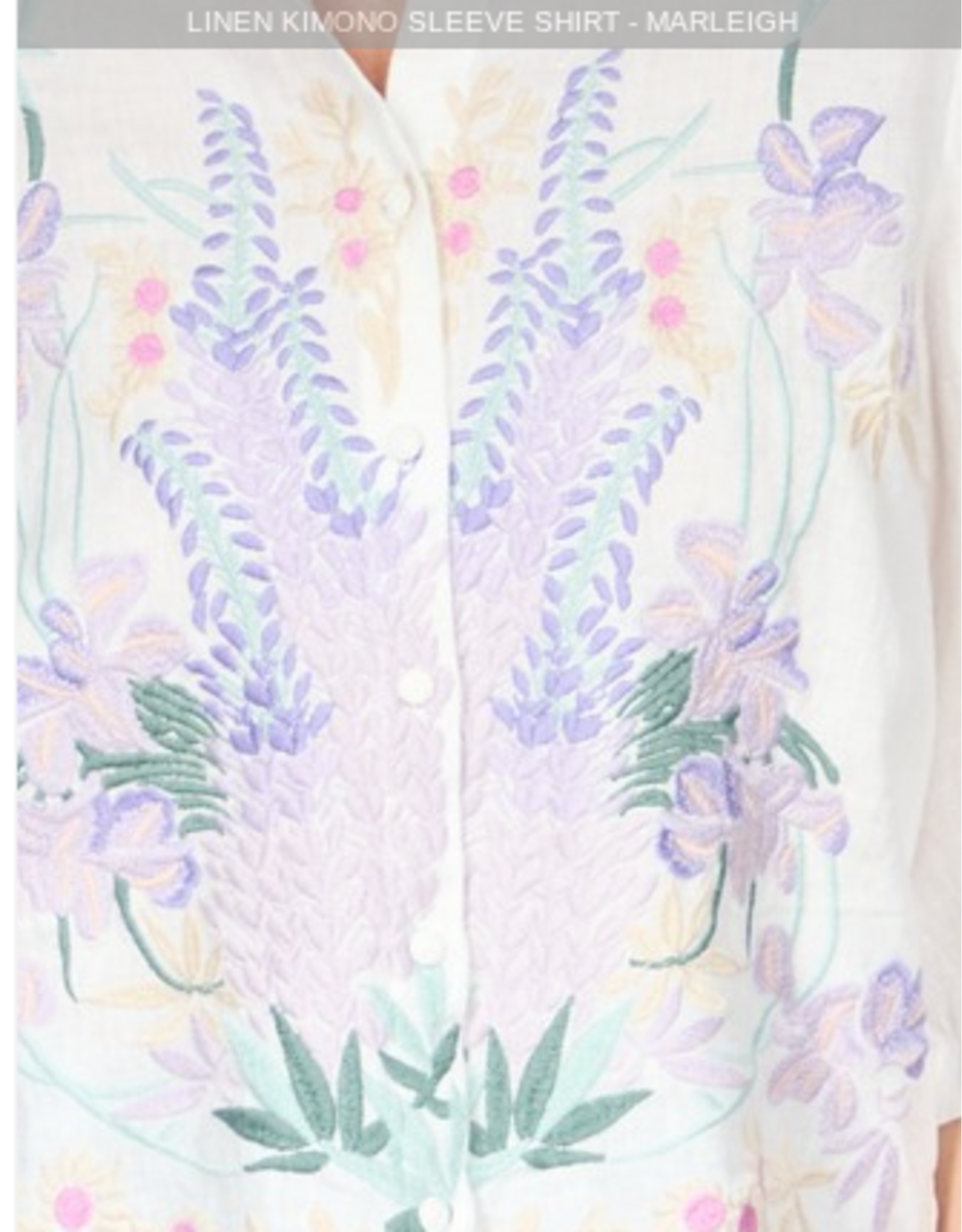 Johnny Was Johnny Was Linen Kimono Sleeve Shirt - Marleigh