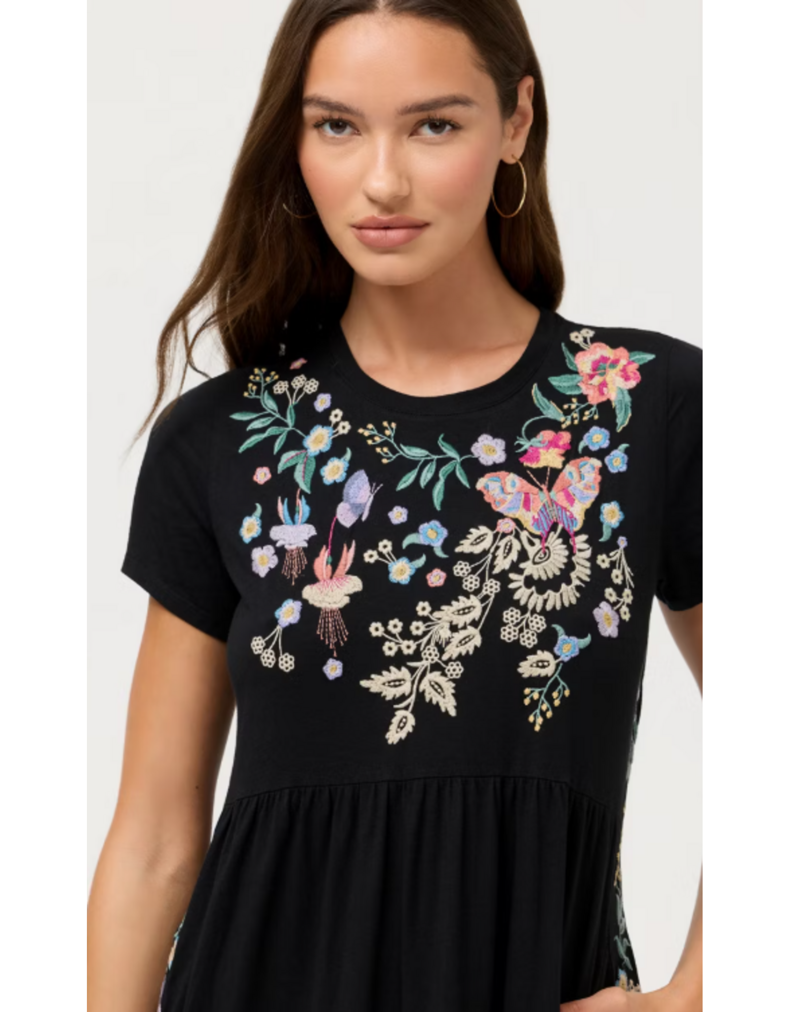 Johnny Was Johnny Was Arva Cap Sleeve Knit Eyelet Maxi Dress