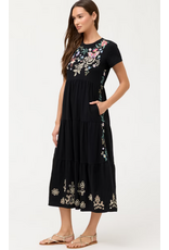 Johnny Was Johnny Was Arva Cap Sleeve Knit Eyelet Maxi Dress
