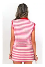 Heather Pink Stripe Two-Piece Set
