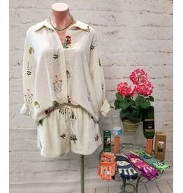 Bouquet Floral Embroidered Set