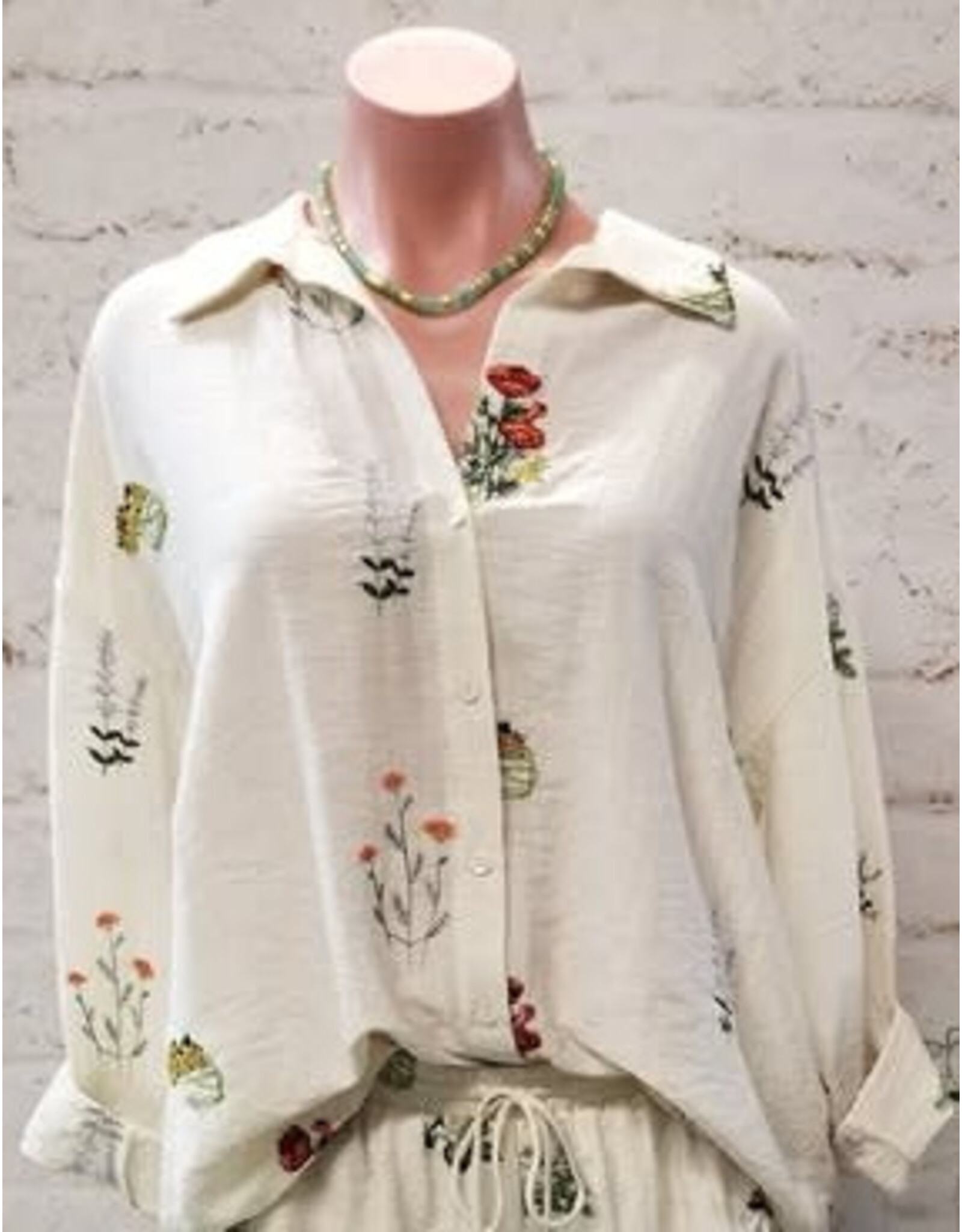 Bouquet Floral Embroidered Set