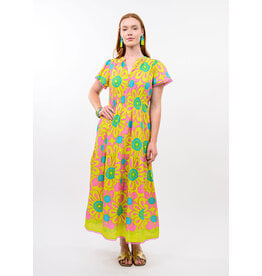 Ivy Jane Uncle Frank Daisy Border Dress Citron