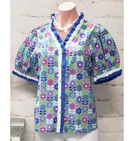 Daisy FLower Power Top Blue