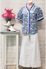 Daisy FLower Power Top Blue