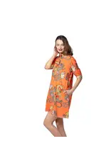 Dizzy Lizzie Chatham Dress Orange Dragon Print