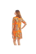 Dizzy Lizzie Chatham Dress Orange Dragon Print