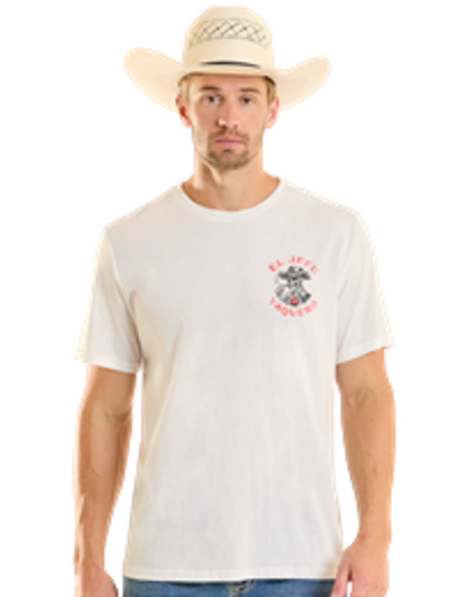 Rock & Roll Denim RR El Jefe Vaquero Graphic T Shirt White