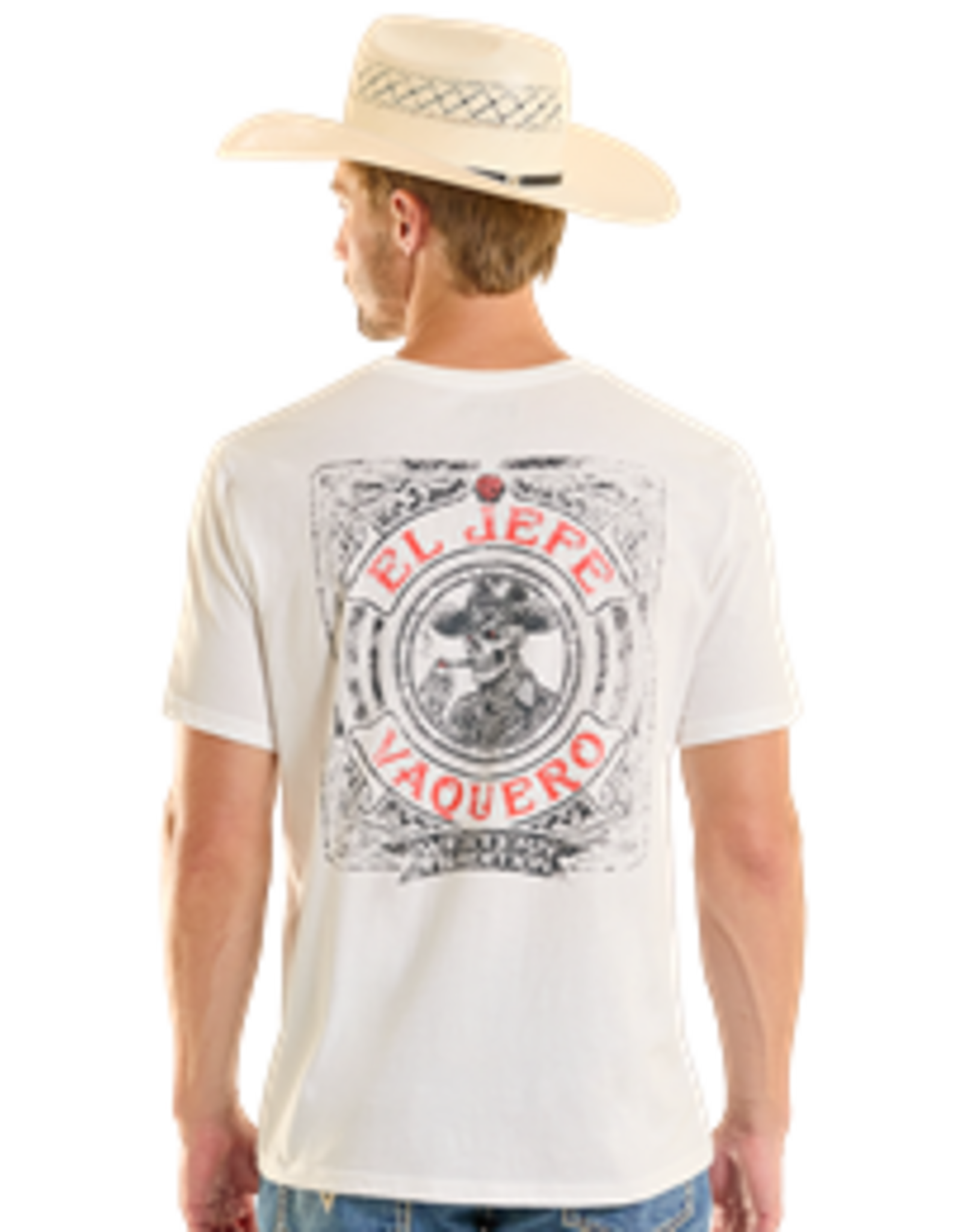 Rock & Roll Denim RR El Jefe Vaquero Graphic T Shirt White