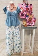 The Daisy Denim Peasant Top