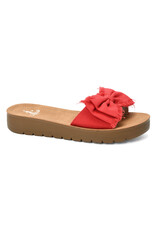 Corkys Corky's Spray Tan Sandal Red Canvas