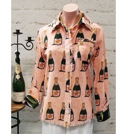 Dizzy Lizzie Cape Cod Champagne Print Shirt