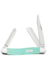 Case Smooth Seafoam Green G-10 Medium Stockman