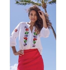 Tribal Tribal 3/4 Sleeve Blouse with Embroidery